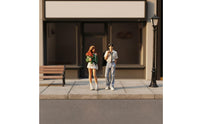 2 Pieces Miniature Couple Figure High Intricacy Hand-Painted Resin Figure