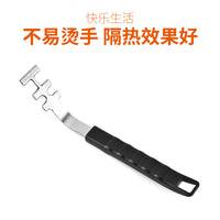 厂家现货 多功能不锈钢烤炉网抽手 防烫取烤 防烫伤烧烤用具批发