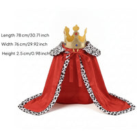 Cape with Crown Adjustable King Cape Noble for Pets, Cats