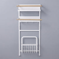 Living Room Hanging Rack, 5-Tier Wall Mounted Storage for Students, Space-Saving Shelving Unit, Minimalist No-Drill Balcony Organizer for Small areas