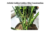2 Pieces Reusable Anti-Tipping Plant Holder Wrought Iron Design Metal Flower Support Frame Decorative Design for Potted Plants