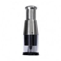 Stainless Steel Garlic Press Tabletop-Friendly Kitchen Tool Rounded Push Button