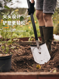 FISKARS多功能园艺铲子种植松土尖头铁锹挖野菜进口Spade1066708