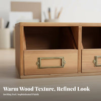 Multi-Drawer Book Rack With Drawers Desktop Hutch Handmade for Students, Artists
