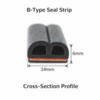 Car Door Seal Strip, Universal Rubber Seal Strip, EPDM Rubber Seal Strip, Automotive Door Seal Strip - New B-Type