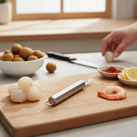 2 Pieces Stainless Steel Prawn Deveiner Rust-Resistant Longan Corer Portable