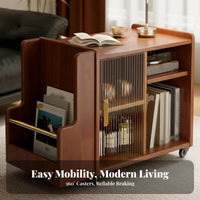 2-Tier Rolling Trolley Easy to Move Side Table with casters for Students, Parents