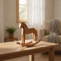 Wooden Rocking Horse Tabletop Rocking Horse Ornament Handcrafted for Decorators, Collectors, Shelf, Mantel, Entryway