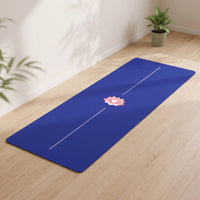 Non-Slip Exercise Mat with Alignment Lines Natural Rubber Exercise Mat Cushioned Wide for Stretching