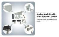 Outboard Motor Control Linkage Kit Front Control Gear Linkage Kit Silver-Toned Finish Spring-Loaded Mounting Hardware
