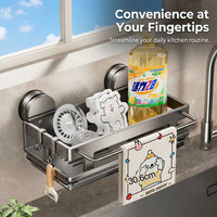 Sink Metal Over the Dish Drying Rack, Versatile Draining with Tray for Kitchen Countertop, No-Drill Cloth Holder, Rectangular Organizer for Students