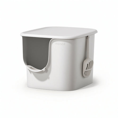 Semi-Enclosed Litter Box Spacious Pet Supply Open for Home