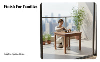 3 Pieces Space-Efficient Chinese Aesthetic Tea Station Modern Minimalist Design Low Table Multifunctional Easy to Clean
