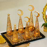 Metal Christmas Tree Candle Holder for Tea Lights