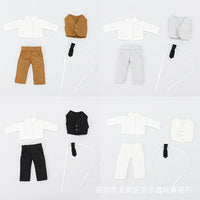 工厂！OB11娃衣 西服 西装四件套  GSC素体 12分BJD娃娃衣服 批发