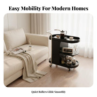 Rolling C-Shaped Table Multi-Purpose C-Shaped Couch Stand Space-Saving