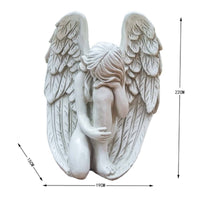 Hugging Legs Angel Statue Outdoor Decoration Angel Girl Figurine Long-Lasting
