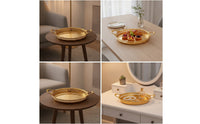 Serving Tray with Handles Ornate Metal Serving Tray Polished for Hosts