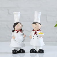 Nordic Handcrafted Creative Chef Figurine Home Decor Resin Craft for Wine Cabinet, Window, Restaurant, Bakery