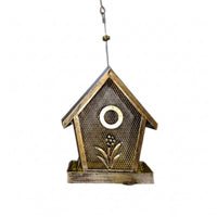 Metal Outdoor Bird Feeder Weatherproof Hanging Bird Feeder Vintage Look Garden Decor