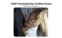 Slow Feeder Hay Bag for Horse Heavy Duty 600D Oxford Hanging Feed Bag for Sheep, Goats, Feed Hole Hay Feeder