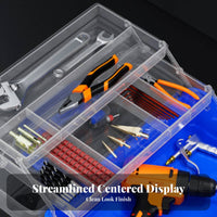 3-Tier Folding storage case Foldable Organizer Box adaptable for School, Car, Kids