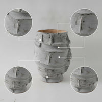 Decorative Vase Rustic Ceramic Vase Irregular Shape for Entryway, Dining Room