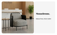 Houndstooth Armchair architectural design Upholstered Accent Chair Stylish Design Wide Seat for Business Owners, Adults, spa