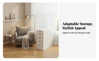 Wheeled Utility Cart with Drawer Adjustable Shelf Office Cabinet for Under Desk