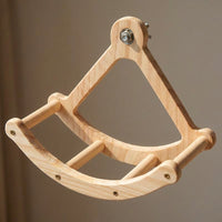 Pirate Ship Parrot Toy with Mirror, Solid Wood Play Stand with 2 Perches, Wooden Parrot Toys and Parrot Perch Gym for Parakeets Cockatiels Bird Play