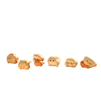 6 Pieces Bread Figurine Playful Dashboard Figurine Compact for Office Workers