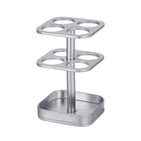 304 Stainless Steel Toothbrush Holder - Vintage Style Bathroom Organizer for Countertop