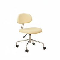 Molded Shell Chair with Casters Space-Saving Footprint Upholstered Vanity Chair with Casters Modern with Design Height