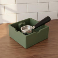 2-in-1 Knock Box Tamping Station Non-Slip Base Espresso Tamping Station