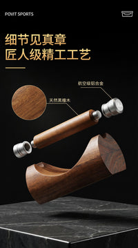 普为特黑檀木木质俯卧撑支架辅助训练器家用挺身锻炼单双杠倒立架