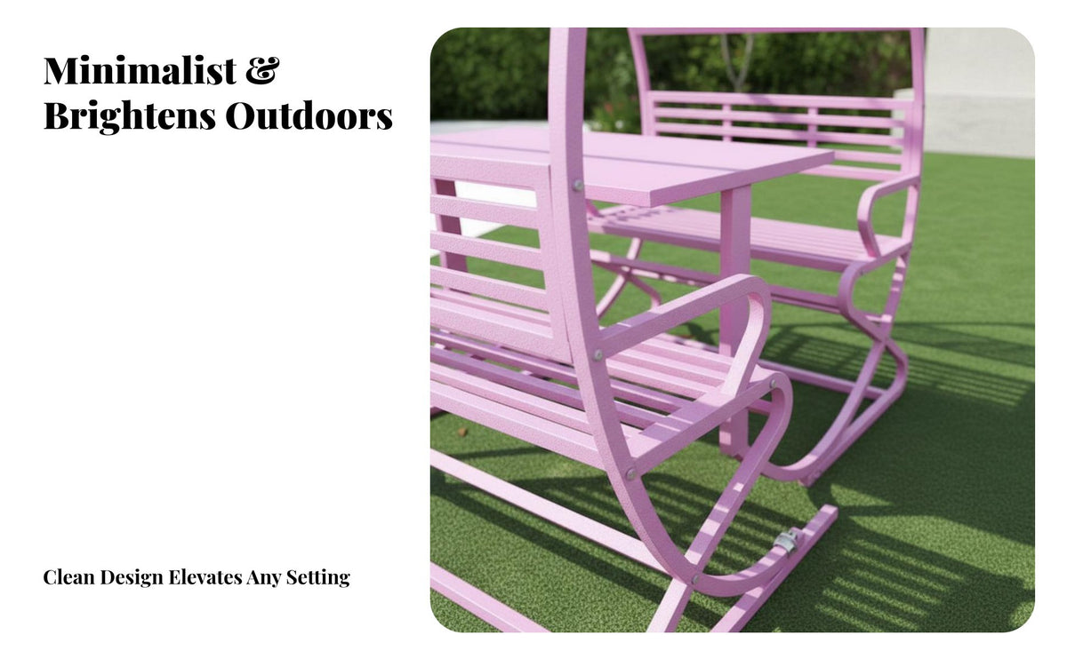 Instagrammable Heart-Shaped Double Chair Minimalist and design Photo prop Loveseat seat seat for Photographers, event Planners, location Owners, Scenic locations, Gardens, Resorts