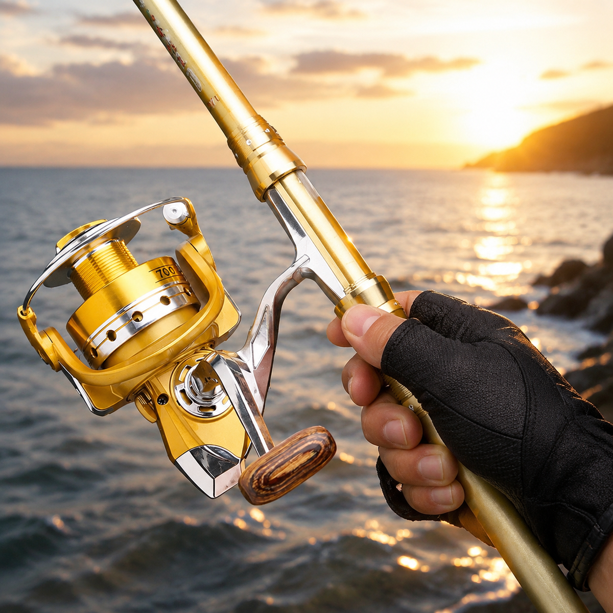 fishing rod and reel set