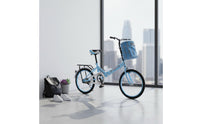 Easy to Fold 20 Inch Folding Bicycle Compact Design Lightweight Folding Bike With Rear Rack Portable Travel Bicycle for Students, Commuters, Teens, Campus, City