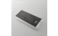 Utility Tray with Slatted Drainage Rectangular Tea Table Drainage Tray Gray for Baristas