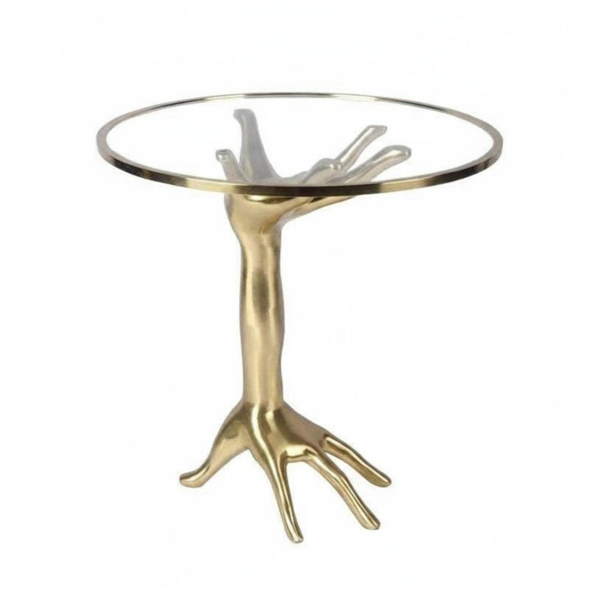 Hand-Shaped Stand Nordic design Accent Table Sturdy Construction for Homeowners