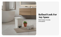 Foot Pedal Trash Can Hands Lidded Foot Pedal Trash Can Space-Saving Rectangular Waste Bin for Washroom, Bedroom, Office
