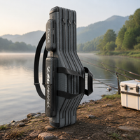 Rod Case Fishing Rod Small Items Fishing Bag 3-Layer Oxford Black Gray Shoulder Carry Handheld Zipper 2025