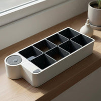 Self-Watering Seedling Tray Educational Automatic Watering Planter Compact Design 3D Printed Sprouting Box for Kids, Beginners, Desktop, Windowsill