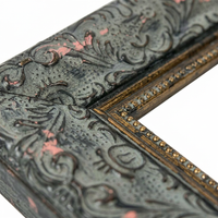 Ornate Wood Picture Frame Study Room, Embossed Relief Carved Photo Frame, Baroque Photo Frame for Ar - Image 8