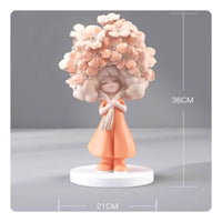 Cute Girl Figurine Gift Idea Shelf Sitter Figurine Creative Design for Entryway