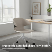 Armless Shell Chair on casters Minimalist & design rotating Seat Height Adjustable
