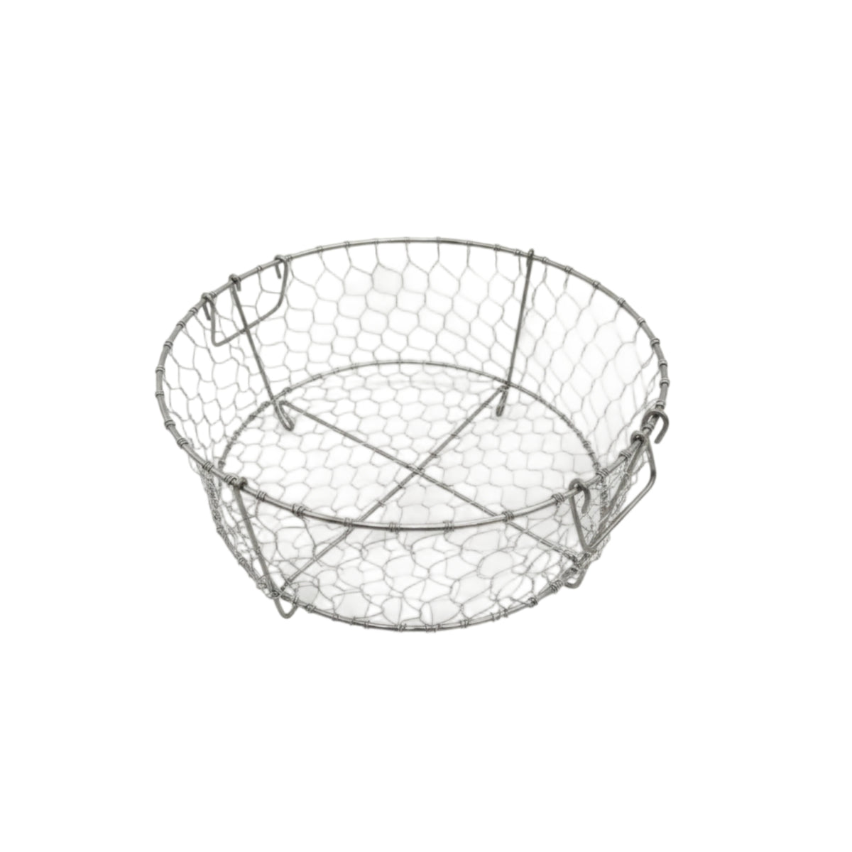 Multi Functional Polished Hanging Basket Stainless Steel Mesh Basket