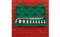 L-Shaped Socket Wrench Set Textured Grip Socket Wrench Set with Case Chrome-Finished Tool Kit with Storage Case for Mechanics, Home Repairs, Workshop