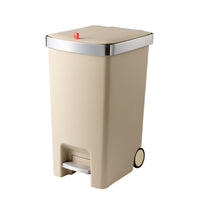 Step Pedal Container Hands-No-Touch Pedal Trash Can Fitted Lid for Kitchen