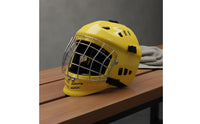 High-Toughness ABS Shell Ice Hockey Goalie Helmet EVA Foam Lining Goalie Helmet CE Certified Baseball Catcher Mask Adjustable Fit for Goalies, Catchers, Adults